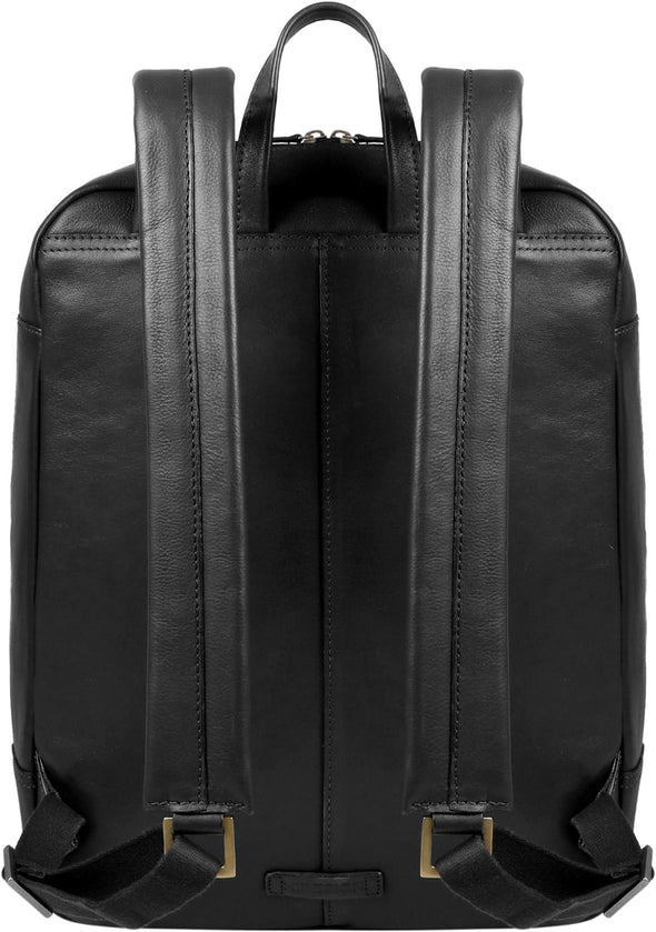 Aiden Leather Backpack-black