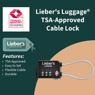 Lieber's Luggage TSA-Approved Cable Lock