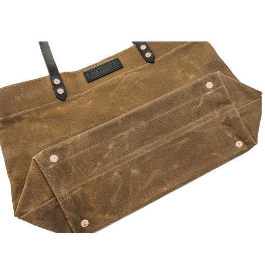Waxed Canvas Market Tote -tan