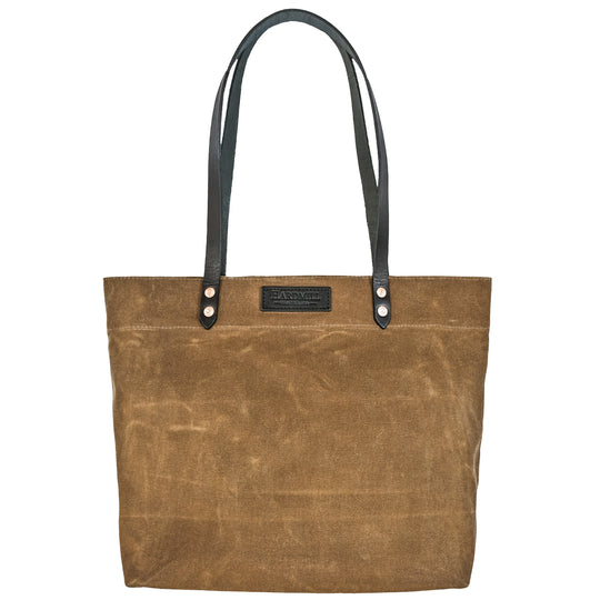 Waxed Canvas Market Tote -tan