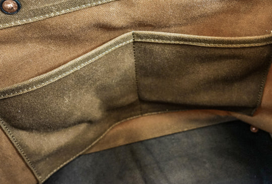 Waxed Canvas Market Tote -tan