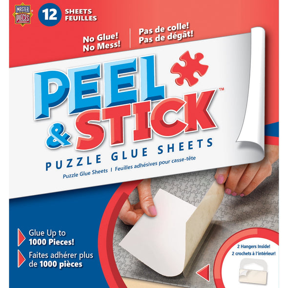 Peel & Stick Puzzle Glue Sheets 12-pack