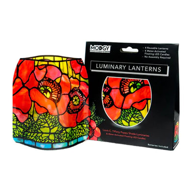 Luminaries 4-pack Louis C. Tiffany Poppies