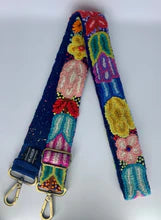 Navy Floral Woven Strap