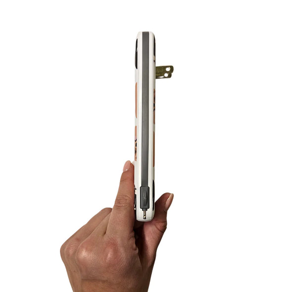 Fun Print Portable Charging Bank with Built-in Cables