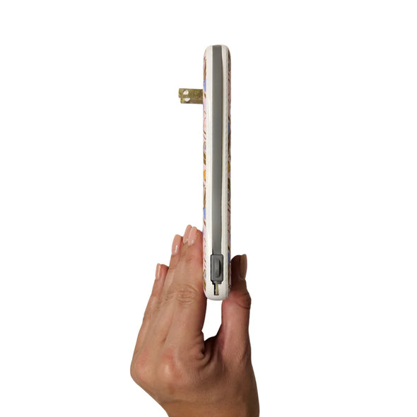 Fun Print Portable Charging Bank with Built-in Cables