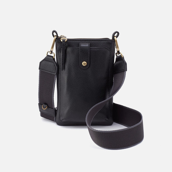 Pebbled Leather Cass Phone Crossbody with Leather Strap