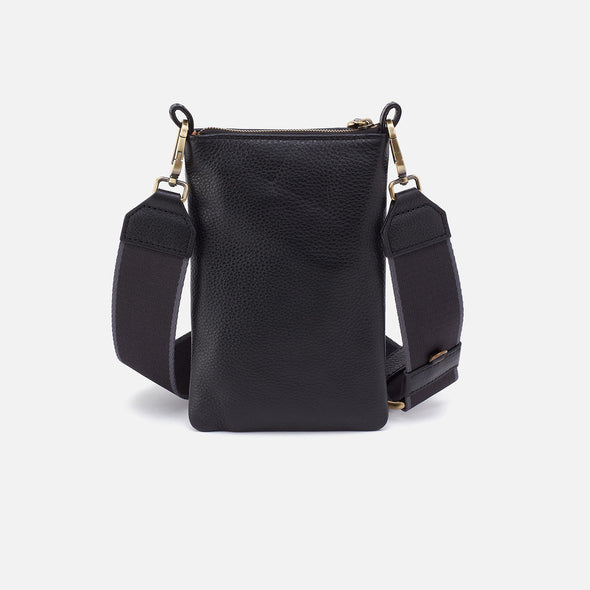 Pebbled Leather Cass Phone Crossbody with Leather Strap