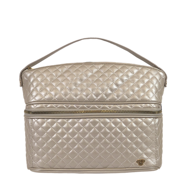Stylist Travel Bag Quilted-white gold