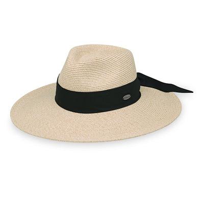 Petite Elise Wide Brim Hat - White/Beige