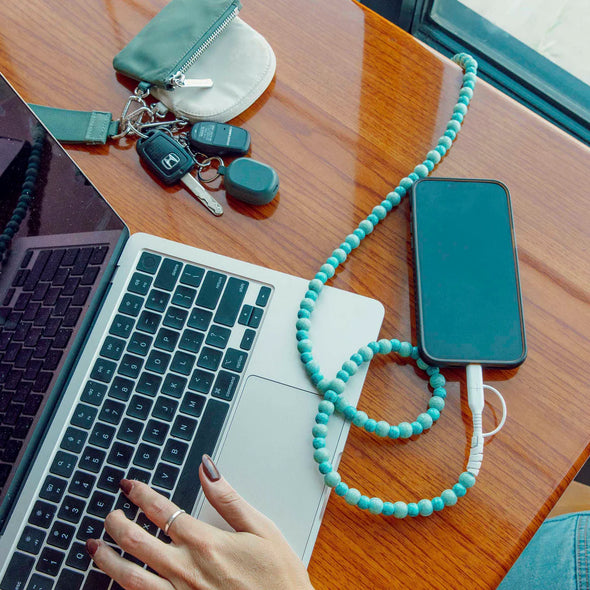 Beaded 3ft. Charging Cable Dual USB-C/USB-A to Dual USB-C/Lightning