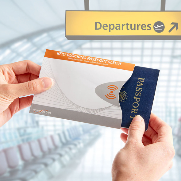 RFID Passport Protector Sleeve-white