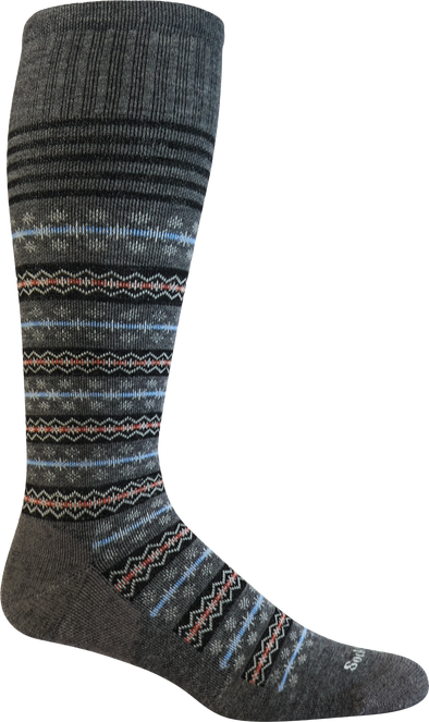 Women's Mini Fairisle Compression Socks - Charcoal