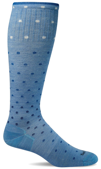 Wmn On the Spot Compression Sock -Cornflower M/L