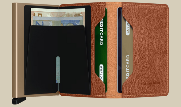 Secrid Veg Tanned Leather Slimwallet - Caramello-Sand