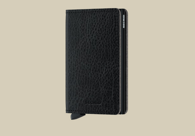 Secrid Veg Tanned Leather Miniwallet - Black-Black