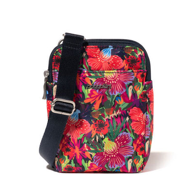 Modern Take Two RFID Crossbody - Tropical Floral