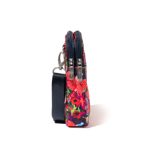 Modern Take Two RFID Crossbody - Tropical Floral