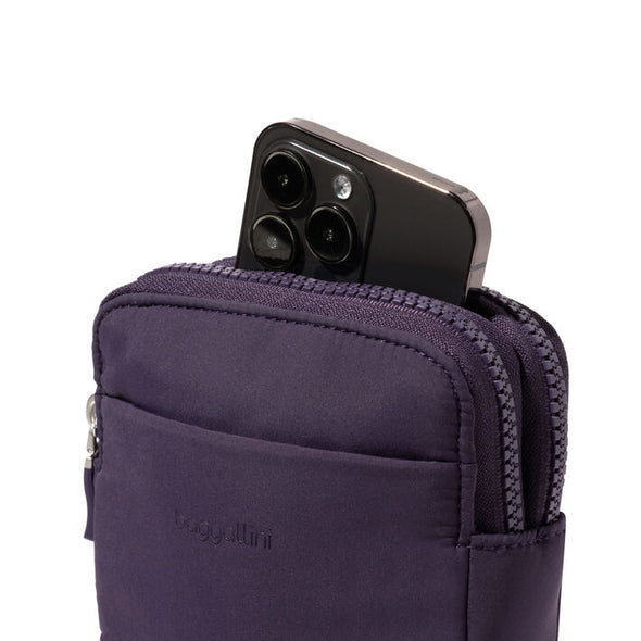 Modern Take Two RFID Crossbody - Plum Twilight EcoPuff