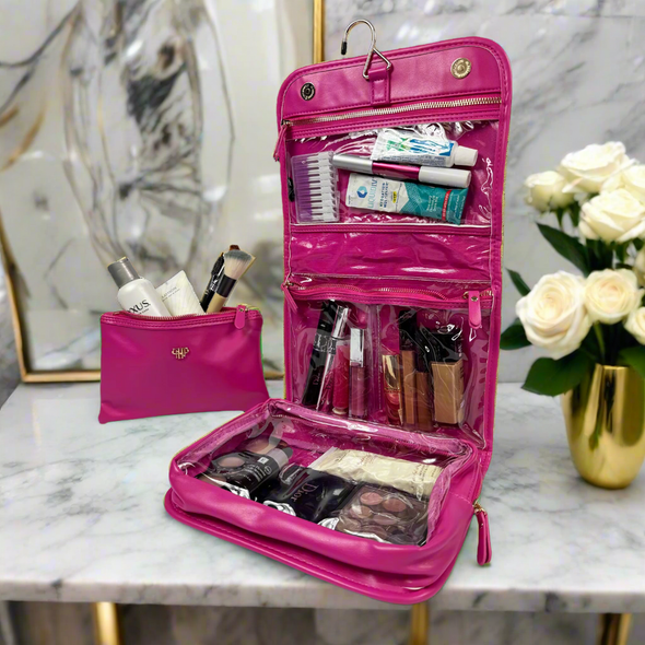 Getaway Toiletry Case - Holiday 2025 Fuchsia Velvet
