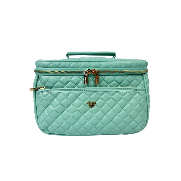 Getaway Train Case Quilted -Turquoise Quartz