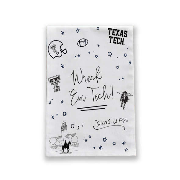 Texas Tech Confetti Tea Towel