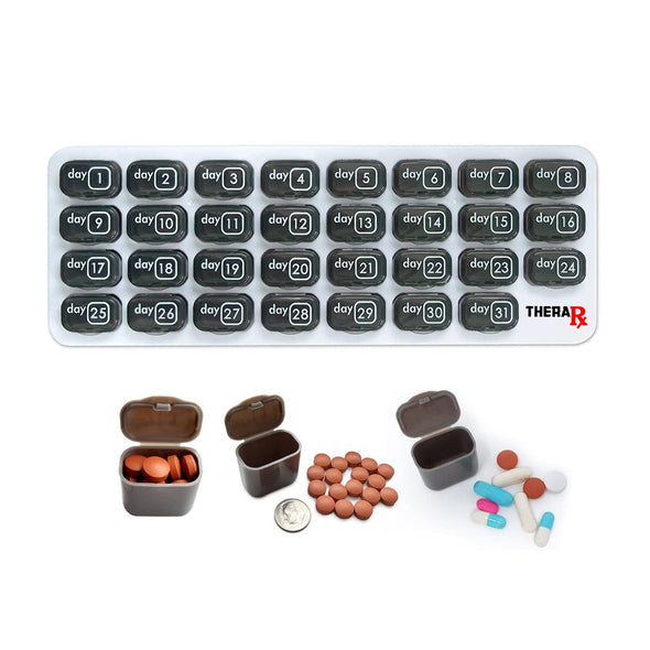 31 Day Monthly Pill Organizer-black