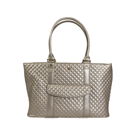 VIP Travel Tote Quilted- Pearl