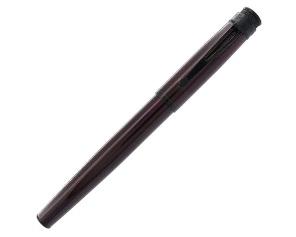 Tornado Stealth Lacquer Fountain Pen Fine Nib - Black Cherry