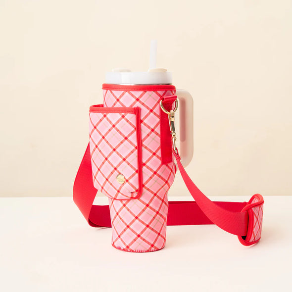 Tumbler Sling - Festive Plaid