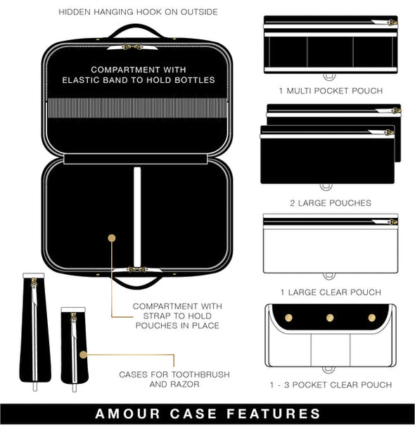 Amour Travel Case Quilted-Timeless Quilted