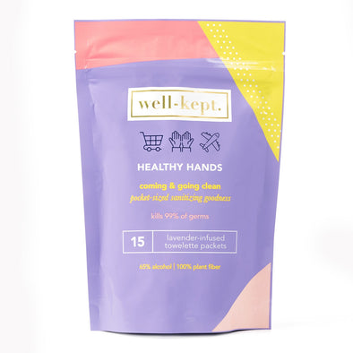 well-kept Healthy Hands Wipes (15 packets)