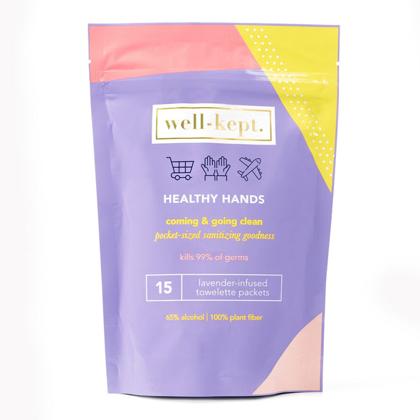 well-kept Healthy Hands Wipes (15 packets)