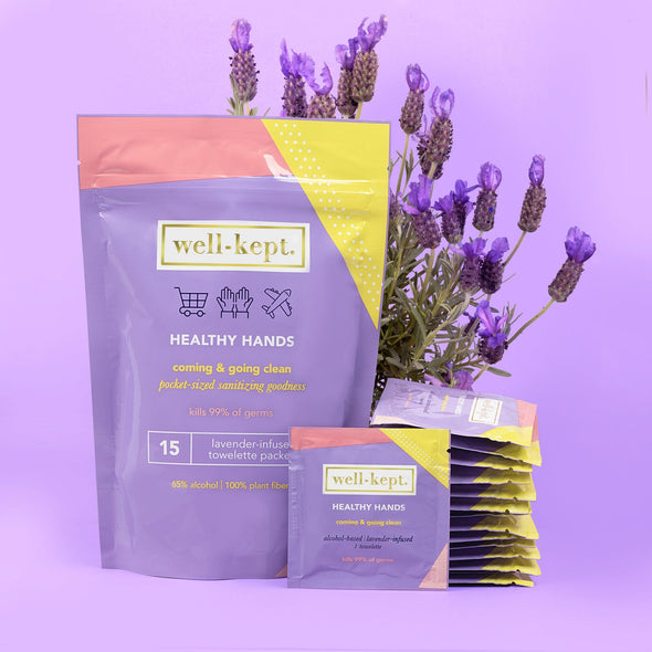 well-kept Healthy Hands Wipes (15 packets)