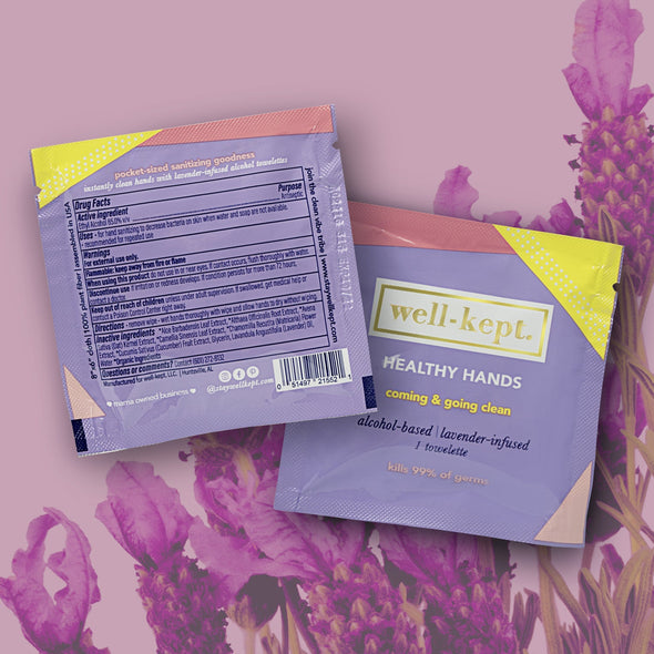 well-kept Healthy Hands Wipes (15 packets)