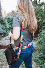 Navy Floral Woven Strap