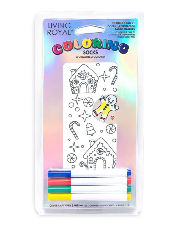 Christmas Coloring Socks