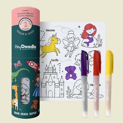 HeyDoodle Reusable Silicone Mini Mat - Sugar & Spice