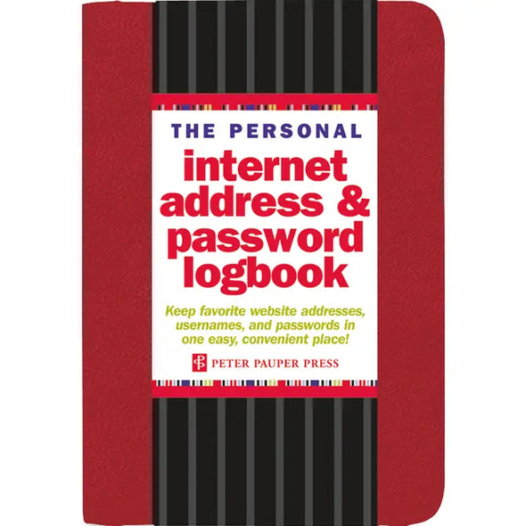 Personal Password Logbook-Red