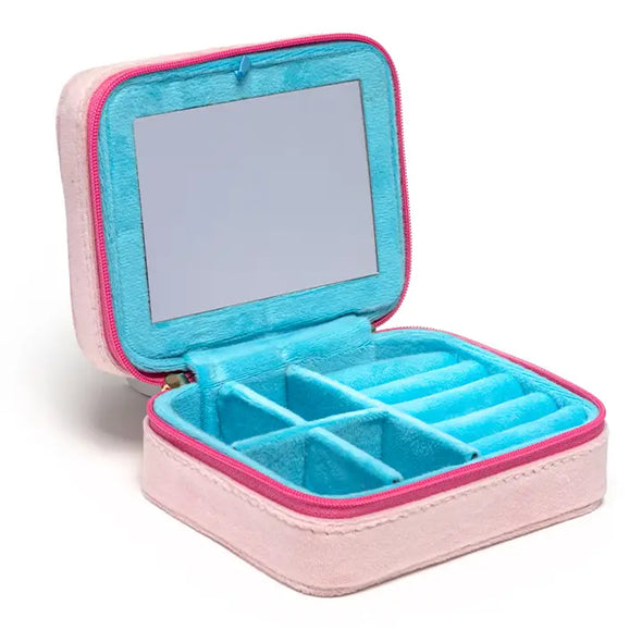 Retro Flower Jewelry Zip Case