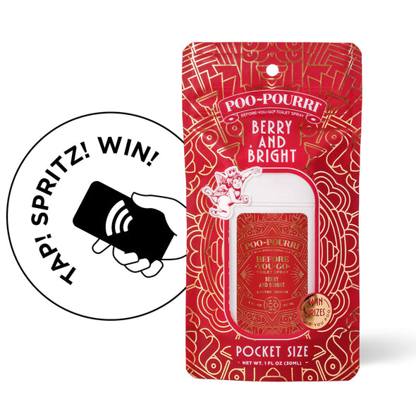 Poo-Pourri Berry and Bright Pocket Sprayer Holiday- 1 oz.
