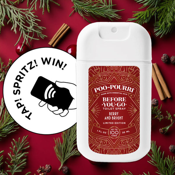 Poo-Pourri Berry and Bright Pocket Sprayer Holiday- 1 oz.