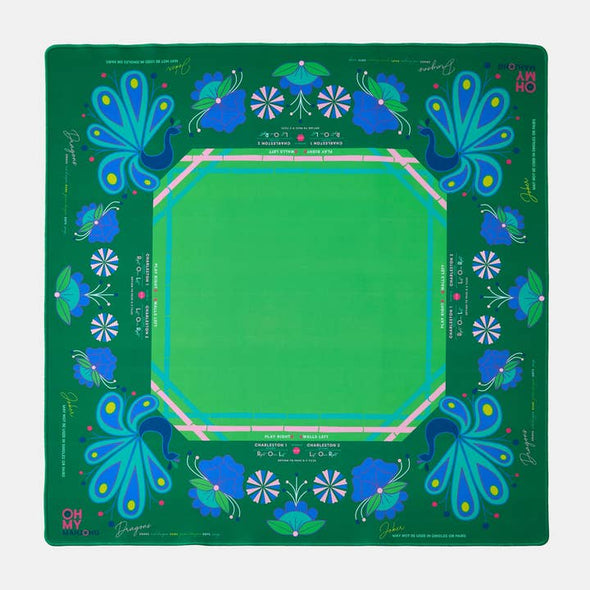 Birdie Green Neoprene Mahjong Mat