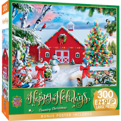 Happy Holidays 300pc EZ-Grip Puzzle - Country Christmas