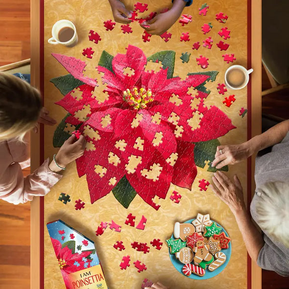 I am Poinsettia 350-piece Shaped Jigsaw Puzzle