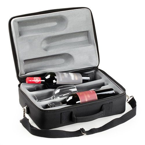 Wine Carrying Bag for 3 Bottles -Black