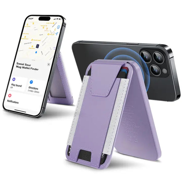 Leather Magnetic Wallet & Tracker