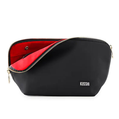 Signature Makeup Bag Black with Red