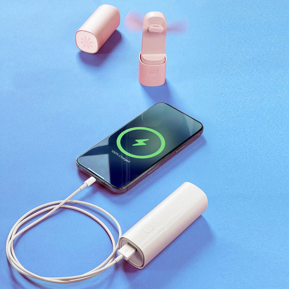 Easy Breezy Fan & Power Bank - pink