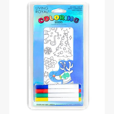 Christmas Coloring Socks